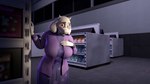 anthro clothing eyewear female floppy_ears glasses horn lop_ears pale_skin purple_clothing red_eyes supermarket surprised_expression chadchan3d undertale_(series) warfare_machine toriel warfare_toriel bovid bovine mammal 16:9 3d_(artwork) digital_media_(artwork) hi_res widescreen