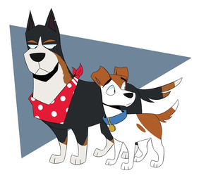 black_body black_fur black_nose brown_body brown_fur clothing duo feral fur kerchief male neckerchief neckwear notched_ear pattern_clothing pointy_ears prick_ears red_kerchief red_neckerchief spots spotted_clothing toony white_body white_fur white_paws white_snout white_spots lampa-doo illumination_entertainment the_secret_life_of_pets max_(the_secret_life_of_pets) rooster_(the_secret_life_of_pets) canid canine canis collie domestic_dog herding_dog hunting_dog jack_russell_terrier mammal pastoral_dog sheepdog terrier welsh_sheepdog hi_res