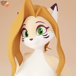 anthro breasts female fur male multicolored_body multicolored_fur nude orange_body orange_fur solo two_tone_body two_tone_fur white_body white_fur foxdee_foxtail elisabeth_(eipril) canid canine canis fox mammal 1:1 3d_(artwork) blender_(artwork) digital_media_(artwork) hi_res