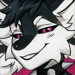 4_ears ambiguous_gender anthro black_body black_collar black_feathers black_fur black_hair black_sclera blush clothing collar eyebrows feathers fur hair looking_at_viewer multi_ear narrowed_eyes open_mouth purple_eyes simple_background smile smug smug_face solo spiked_collar spikes teeth tuft white_body white_feathers white_fur sorafoxyteils fyr_(fenrir784) avali avian bird 2025 absurd_res acrylic_painting_(artwork) colored headshot_portrait hi_res painting_(artwork) portrait shaded three-quarter_portrait traditional_media_(artwork) traditional_painting_(artwork)