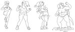 anthro base_one_layout basic_sequence bottomwear breast_expansion breasts clothing expansion female footwear four_frame_image four_frame_sequence genitals hair hand_on_breast human_to_anthro linear_sequence nipples non-mammal_breasts one_row_layout open_mouth pants ponytail pussy shirt shoes simple_background smile solo species_transformation standing surprise topwear torn_clothing transformation transformation_sequence white_background prurientpie human mammal reptile scalie snapping_turtle turtle 2018 monochrome sequence