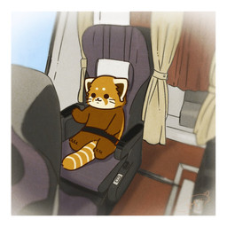 black_eyes black_nose chibi detailed_background dot_eyes feral inside kemono simple_eyes sitting solo shi_nominmin ailurid mammal red_panda 1:1 2024 hi_res