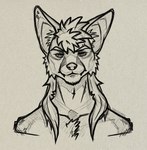 anthro chest_tuft eye_bags eyebrow_piercing facial_piercing hair lip_piercing long_hair male mullet piercing scruffy solo tuft ivnislykun echo_(game) echo_(series) echo_project clint_(echo) bassariscus mammal procyonid ring-tailed_cat headshot_portrait hi_res monochrome portrait sketch