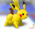 anus balls blush butt genitals looking_at_viewer male solo davidkyatt nintendo pokemon generation_1_pokemon pikachu pokemon_(species) 2019 6:5