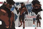 anthro areola biped color_swatch fingers hooves horn male map nipples qr_code solo tail tail_tuft tuft nerton elwood_(englar) bison bovid bovine mammal model_sheet