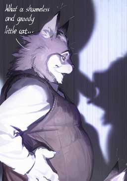 age_difference anthro anthro_on_anthro clothing degradation dialogue duo genitals humanoid_genitalia humanoid_penis insult intraspecies male male/male mature_male necktie obese offscreen_sex older_male oral overweight penis penis_shadow shirt side_view slightly_chubby solo_focus standing text topwear 9x8bit disney zootopia milton_lynxley pawbert_lynxley canada_lynx felid feline lynx mammal 2025 absurd_res english_text hi_res father_(lore) father_and_child_(lore) father_and_son_(lore) incest_(lore) parent_(lore) parent_and_child_(lore) parent_and_son_(lore) son_(lore)