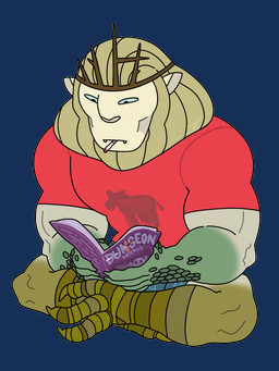 anthro bottomwear cigarette clothed clothing crown hair headgear male mane muscular muscular_anthro muscular_male pointy_ears scales scuted_legs scutes shirt sitting solo toony topwear discount-supervillain adventure_time cartoon_network vampire_king chimera felid hybrid lion mammal pantherine vampire 3:4 alpha_channel digital_media_(artwork)