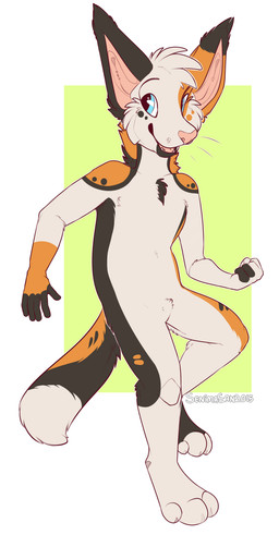 3_toes 5_fingers anthro blue_eyes feet fingers male open_mouth pink_nose smile solo teeth toes tongue senimasan canid canine mammal 2015 digital_media_(artwork) hi_res