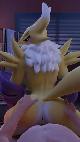 anthro anthro_penetrated anus back_boob big_breasts blue_eyes blush breasts butt butt_grab clothing duo female female_anthro female_on_human female_penetrated first_person_view fur genitals gloves grabbing_from_behind grinding hand_on_butt handwear human_on_anthro human_penetrating human_penetrating_anthro human_penetrating_female interspecies male male/female male_human male_on_anthro male_penetrating male_penetrating_anthro male_penetrating_female penetration penile penile_penetration penis penis_in_vagina sex solo_focus vaginal vaginal_penetration vulva white_body white_fur yellow_body yellow_fur gustavgiles dogzeela_(modeler) bandai_namco digimon renamon_(dogzeela) canid digimon_(species) human mammal renamon 3d_(artwork) 3d_animation 9:16 animated blender_(artwork) digital_media_(artwork) hi_res no_sound short_playtime video