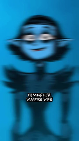 4_fingers 5_fingers anthro asking bangs bashful black_claws black_clothing black_dress black_eyebrows black_eyes black_hair black_nose blue_background blue_body blue_claws blue_fur blue_tongue cellphone cheek_tuft claws clothed clothed_female clothed_humanoid clothing coffin compliment dress duo electronics eyebrows eyelashes facial_tuft fangs female female/female female_anthro female_humanoid finger_claws fingers fur hair holding_cellphone holding_object holding_phone humanoid_pointy_ears hunched_over in_coffin interspecies looking_at_viewer married_couple music narration narrowed_eyes nude nude_anthro nude_female open_mouth open_smile opening opening_coffin phone pointy_ears question recording_video red_tongue romantic romantic_couple simple_background small_waist smile smiling_at_viewer squint standing teeth text thick_eyebrows tired_eyes tongue tuft wife_and_wife yelling zoom_in punkey_doodles zac_naoum_(va) mythology canid canine humanoid mammal mythological_canine mythological_creature vampire werecanid werecanine werecreature werewolf 2026 2d_animation 9:16 animated blue_theme digital_media_(artwork) english_audio english_description english_text hi_res short_playtime sound video