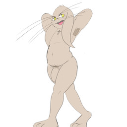 anthro armpit_hair balls belly blush bodily_fluids body_hair butt chest_tuft floppy_ears foreskin genitals grumpy hair hand_on_head humanoid_genitalia humanoid_penis long_foreskin love_handles male messy_hair navel nude open_mouth penis pubes raised_arms slightly_chubby solo sweat tuft unretracted_foreskin whiskers twerpishimp blu_(twerpishimp) lagomorph leporid mammal rabbit 1:1 absurd_res hi_res