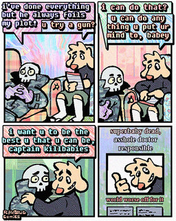 anthro bone bottomwear clothing dialogue duo flip_flops floppy_ears footwear fur gesture hand_gesture humor male military_uniform news news_article sandals shoes shorts skeleton smile socks socks_with_sandals speech_bubble sweater text thumbs_up topwear turtleneck uniform wide_eyed yellow_body yellow_fur yellow_sclera rawdawgcomics stahli_(rawdawgcomics) animated_skeleton bird_dog canid canine canis domestic_dog golden_retriever humanoid hunting_dog mammal retriever undead 4:5 comic english_text hi_res