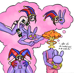ahegao anal anal_penetration anthro blush blushing_profusely bodily_fluids bokeh butt butt_grab caine_censorship censor_bar clothing cum doggystyle drool_on_face drooling duo ejaculation explosion fantasizing female female_penetrating female_penetrating_male fool's_hat french_kissing from_behind_position genital_fluids gloves half-closed_eyes hand_on_butt handwear hat headgear headwear heart_pupils imagine_spot interspecies jester kissing looking_pleasured making_out male male/female male_penetrated narrowed_eyes nude nude_anthro object_in_ass oral overalls pegging penetration plushie rimming rimming_male saliva sex sex_toy sex_toy_in_ass sex_toy_insertion strapon strapon_sex sweat thighs_spread thought_bubble toying_partner zipper nsfwulf glitch_productions the_amazing_digital_circus jax_(tadc) pomni_(tadc) humanoid lagomorph leporid mammal rabbit absurd_res hi_res uncensored_version_at_paywall