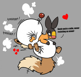 ambiguous_gender big_diaper brown_body clean_diaper clothed clothing dialogue diaper diaper_fetish diaper_only facesitting fart fart_cloud feral fur huge_diaper looking_back open_mouth simple_background sitting sitting_on_another smile solo tail text topless wearing_diaper white_fart_cloud moon_is_baby nintendo pokemon blaze_(kurikia) bud_(moon_is_baby) eevee generation_1_pokemon generation_5_pokemon mammal pokemon_(species) tepig digital_media_(artwork) english_text hi_res