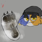 3_toes ambiguous_gender anthro bodily_fluids dirty dirty_feet duo extreme_size_difference feet female foot_fetish foot_focus foot_play intersex intersex/female larger_female macro micro micro_on_foot micro_on_paw musk musk_clouds musky_feet pawpads paws size_difference smile smiling_at_viewer smirk smirking_at_viewer stuck_to_foot sweat sweaty_feet toes ratfucker616 epic_games fortnite meow_skulls ambiguous_species domestic_cat felid feline felis humanoid mammal 1:1 hi_res