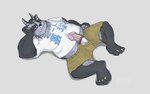 anthro bodily_fluids bottomwear clothing genital_fluids genitals lazy leaking_precum male neet overweight overweight_anthro overweight_male penis precum shirt shorts slightly_chubby solo topwear underwear toggle_(artist) lifewonders tokyo_afterschool_summoners tsathoggua_(tas) 16:10 widescreen