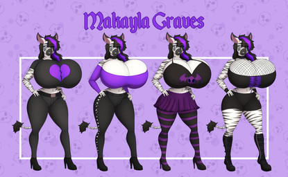 african anthro belt belt_buckle big_breasts big_ears black_belt black_body black_bottomwear black_clothing black_collar black_cuffs black_eyebrows black_footwear black_fur black_hair black_legwear black_shirt black_shorts black_socks black_thigh_highs black_thigh_socks black_topwear black_tube_top bone boots bottomwear breasts buckle buckled_boots button_(fastener) cleavage clothed clothing collar costume crop_top cuffs_(clothing) eyebrows eyelashes female fishnet_clothing fishnet_topwear footwear fur grey_eyes hair heart_symbol high_heeled_boots high_heels huge_breasts hyper hyper_breasts legwear long_pants long_sleeves markings midriff multicolored_body multicolored_clothing multicolored_footwear multicolored_fur multicolored_hair multicolored_legwear multicolored_socks multicolored_thigh_highs multicolored_thigh_socks navel panties pants pattern_clothing pattern_legwear purple_bottomwear purple_clothing purple_footwear purple_hair purple_legwear purple_panties purple_skirt purple_socks purple_thigh_highs purple_thigh_socks purple_topwear purple_tube_top purple_underwear raised_tail seam_(sewing) shirt shoes short_sleeves shorts skirt skull skull_symbol small_waist socks solo strapon strapped_boots straps striped_body striped_clothing striped_fur striped_legwear striped_markings striped_tail stripes tail tail_markings tail_tuft tall_boots thick_thighs thigh_highs thigh_socks topwear tube_top tuft underwear white_body white_fur vanthi makayla_graves_(lildredre) equid equine mammal zebra hi_res