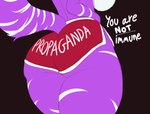 anthro big_breasts big_butt bottomwear breasts butt clothing dolphin_shorts female lovey mature_female shorts solo stripes text thick_thighs booponies conditional_dnp canid canine canis domestic_dog mammal