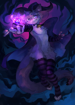 5_fingers abstract_background anthro arm_warmers armwear bell bell_collar blue_eyes bottomless bottomless_anthro bottomless_male cape claws cloak clothed clothing cloud collar dipstick_ears dipstick_tail ear_markings extended_arm extended_hand eyewear femboy fingers footwear fur glasses gold_bell grey_body hair hat headgear headwear holidays leg_warmers legwear looking_at_viewer magic magic_user male markings multicolored_ears pawpads paws pink_nose sky smile socks solo spell spellcasting spiral_background stockings tail tail_markings thigh_highs thigh_socks wearing_glasses witch witch_costume witch_hat kayphi halloween nixuelle domestic_cat egyptian_mau felid feline felis mammal 2025 absurd_res digital_media_(artwork) hi_res