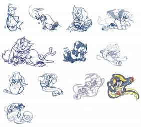abdominal_bulge ambiguous_gender anthro biped blue_body blue_fur bodily_fluids cum cum_in_vagina cum_inflation cum_inside duo erection eyes_closed female feral forked_tail fur genital_fluids genitals grey_body group inflation kissing lips male onomatopoeia open_mouth open_smile pawpads penetration penile penile_penetration penis penis_in_vagina quadruped red_body red_lips smile sound_effects tail tapering_penis text tongue trio unbirthing unusual_anatomy unusual_tail vaginal vaginal_penetration vore yellow_body gauntletspirit nintendo pokemon altered_forme_giratina azurill eelektross eeveelution espeon fennekin flareon generation_1_pokemon generation_2_pokemon generation_3_pokemon generation_4_pokemon generation_5_pokemon generation_6_pokemon giratina jolteon legendary_pokemon lopunny meowth mightyena oshawott petilil pokemon_(species) poliwrath quilava ralts sentret serperior snorunt zweilous 2013 english_text multiple_images multiple_scenes sketch sketch_page