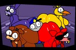 animated animatronic anthro anus ass_clapping avian barely_visible_anus beak bear between_butts big_butt bird black_clothing black_eyes black_hat black_headwear black_nose black_top_hat bonnie_(fnaf) bouncing_butt breasts brown_body brown_ears buckteeth butt butts_everywhere cancer canid canine chica_(fnaf) chicken clothing digital_media_(artwork) fangs female five_nights_at_freddy's fox foxy_(fnaf) freddy_(fnaf) galliform gallus_(genus) gold_(metal) gold_tooth group hat headgear headwear huge_butt human lagomorph leporid long_ears machine male male/male mammal mike_schmidt one_eye_half-closed orange_beak phasianid presenting presenting_hindquarters purple_body purple_ears rabbit red_body red_ears robot sandwiched scottgames sharp_teeth short_playtime superiorfox teeth thick_thighs top_hat twerking what x_anus yellow_body yellow_ears