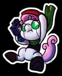 clothing cosplay costume female gun horn machine ranged_weapon solo weapon zicygomar cave_story friendship_is_magic hasbro my_little_pony mythology quote_(cave_story) sweetie_belle_(mlp) sweetie_bot_(mlp) equid equine horse mammal mythological_creature mythological_equine pony robot unicorn alpha_channel crossover low_res