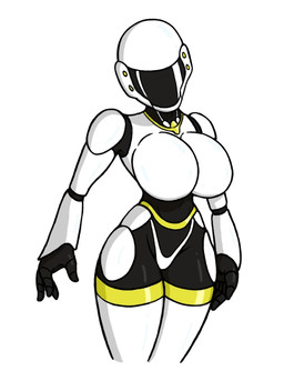 4_fingers belly belly_markings breasts cybernetics female fingers leg_markings machine markings metallic_body not_furry screen screen_face simple_background solo white_background mortal_rot alpha_1 android humanoid robot 2015 digital_media_(artwork) portrait