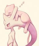 ambiguous_gender duo eyes_closed feral on_top simple_background sleeping sound_effects tail vowelless vowelless_sound_effect white_background zzz 憩 nintendo pokemon generation_1_pokemon generation_6_pokemon legendary_pokemon mega_evolution mega_mewtwo mega_mewtwo_y mew_(pokemon) pokemon_(species)