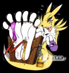 alpha_channel barefoot bdsm black_sclera blue_eyes canine digimon facial_markings female foot_focus fox fur hindpaw katadude mammal markings neck_ruff pain paintbrush paws renamon solo stocks tickling white_fur yellow_fur
Rating: Safe
Score: 2
User: Test-Subject_217601
Date: December 04, 2011