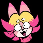 anthro blonde_hair circle_eyebrows eyebrows eyelashes fangs hair male multicolored_hair open_mouth open_smile pink_ears pink_face pink_hair simple_background smile solo teeth transparent_background two_tone_face two_tone_hair white_eyebrows qwerty_soda fz_fox_(coloristfoxfz) canid canine fox mammal 1:1 2020 alpha_channel digital_drawing_(artwork) digital_media_(artwork) headshot_portrait portrait