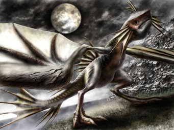 3_toes ambiguous_gender biped bipedal_feral claws cloud cloudy_sky digitigrade dorsal_fin dutch_angle feet feral fin frill_(anatomy) full_moon grey_cloud head_fin membrane_(anatomy) membranous_wings moon outside realistic sky solo tail tail_fin toes wings deino_(artist) capcom european_mythology monster_hunter mythology aquatic dragon mythological_creature mythological_scalie piscine_wyvern plesioth scalie western_dragon wyvern 2008 4:3 digital_drawing_(artwork) digital_media_(artwork)