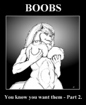 2011 anthro areola big_areola big_breasts black_background breast_squish breasts canid canine canis chest_tuft cirrel digital_drawing_(artwork) digital_media_(artwork) english_text female fur golden_jackal grin hair hand_on_breast holding_breast jackal long_hair looking_at_viewer low-angle_view mammal monochrome navel nipples nohni_wabanda nude simple_background smile solo squish text tuft