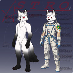 4_toes 5_fingers abstract_background aerospace_engineer anthro astronomer biped black_body black_fur brazilian character_bio cheek_tuft claws clothed clothed_anthro clothed_male clothing crotch_tuft facial_tuft feet finger_claws fingers fur gradient_body gradient_ears gradient_fur gradient_tail inner_ear_fluff looking_aside male male_anthro naturally_censored neck_tuft nude nude_anthro nude_male off/on plantigrade qr_code red_eyes simple_background solo spacesuit standing tail text toe_claws toes tuft white_body white_fur astrosc astro_(astrosc) canid canine fox mammal marble_fox red_fox true_fox absurd_res character_name digital_media_(artwork) hi_res portuguese_description portuguese_text signature translated