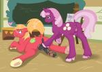 2014 <3 anatomically_correct anatomically_correct_penis anatomically_correct_pussy animal_genitalia anus ballbusting balls big_macintosh_(mlp) black_penis blonde_hair blush cheerilee_(mlp) cock_and_ball_torture cum cutie_mark equine erection female feral freckles friendship_is_magic fur green_eyes hair hooves horse horsecock inside long_hair looking_down lying male mammal my_little_pony nude on_stomach penis phathusa pink_hair pony precum pussy red_fur standing straight teats
Rating: Explicit
Score: 20
User: Fur_in_the_dark
Date: February 03, 2014