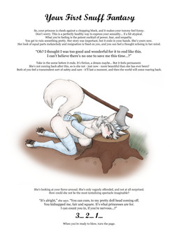 5_fingers acceptance anthro arms_tied_behind_back axe blush bound breasts butt clothing dialogue execution female fingers fluffy fluffy_tail hanging_breasts helpless imminent_death legwear looking_at_viewer nipples pawpads princess resigned_to_fate royalty snuff solo stump tail text meowmere arctic_fox canid canine fox mammal true_fox absurd_res english_text hi_res