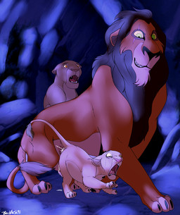adult_on_young age_difference anal anal_penetration animal_genitalia being_watched bodily_fluids cave cum cum_drip cum_from_ass cum_in_ass cum_inside cum_splatter dark detailed_background digitigrade dominant dripping duo_focus evil_face eye_scar facial_scar female feral forced from_behind_position fur genital_fluids genitals grin group inside larger_dom larger_male looking_at_another male male/female mounting night nude older_male open_mouth orgasm pain painful_penetration penetration penis rape saliva saliva_string scar sex sheath size_difference smaller_female smile tan_body tan_fur tears tongue wide_eyed yellow_sclera young young_female young_feral young_penetrated younger_penetrated backlash91 conditional_dnp disney the_lion_king nala_(the_lion_king) sarabi_(the_lion_king) scar_(the_lion_king) felid lion mammal pantherine digital_media_(artwork) hi_res signature mother_(lore) parent_(lore)