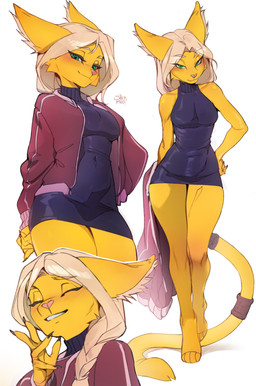 anthro biped blush breasts claws clothed clothed_anthro clothed_female clothing feet female fingers front_view fur hair looking_at_viewer simple_background smile solo standing tail teeth toes shermugi domestic_cat felid feline felis mammal 2026 absurd_res digital_drawing_(artwork) digital_media_(artwork) hi_res