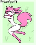 anthro anthrofied blue_eyes breasts feet female fur grass hair nipples nude pink_hair pink_nipples pink_tail plant pokemorph profanity tail text white_body white_fur sugerblu sylveonfuckoff nintendo pokemon fan_character sylvi_(sugerblu) eeveelution generation_6_pokemon mammal pokemon_(species) sylveon 2020 4:5 english_text