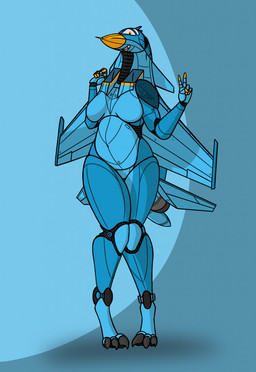 aircraft airplane anthro back_wings blue_body breasts claws cockpit featureless_breasts featureless_crotch female fin jet jet_engine looking_at_viewer machine metallic_body not_furry nude nude_anthro nude_female simple_background smile solo tail tail_fin thick_thighs vehicle wings qwerty1989 su-34 aeromorph living_aircraft living_machine living_vehicle digital_media_(artwork) hi_res