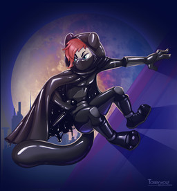 anthro biped blue_eyes bodysuit cape clothed clothing dagger fur glistening hair holding_object holding_weapon latex liquid_latex male mask melee_weapon moon red_hair skinsuit solo tight_clothing weapon white_body white_fur tobbywolf roxxie_schnee felid mammal pantherine snow_leopard 2022 digital_drawing_(artwork) digital_media_(artwork) hi_res