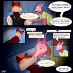 anthro bed clothing dialogue female female/female fur furniture hair horn kiss_on_lips kissing night red_hair shirt sleeping topwear kangartroo mythology canid canine canis dragon mammal mythological_creature mythological_scalie scalie wolf absurd_res comic hi_res