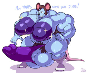 anthro areola armpit_hair balls big_balls big_bulge big_muscles big_nipples big_pecs big_penis blue_body body_hair brown_hair bulge clothed clothing detailed_bulge footwear genital_outline genitals hair huge_balls huge_bulge huge_muscles huge_nipples huge_pecs huge_penis hyper hyper_balls hyper_bulge hyper_genitalia hyper_muscles hyper_nipples hyper_pecs hyper_penis jockstrap male muscular muscular_anthro muscular_male nipples pecs penis penis_outline pubes purple_nipples socks solo topless underwear bobthetanuki animal_crossing nintendo moose_(animal_crossing) house_mouse mammal mouse murid murine rodent hi_res