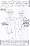 clothing dialogue duo hat headgear headwear human_only male necktie not_furry suit text arania the_cabin_in_the_woods_(arania) dominic_veccarelli frank_nickels human mammal english_text hi_res monochrome