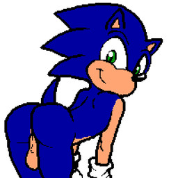 anthro balls blue_body butt clothing genitals gloves green_eyes handwear male shaking_butt simple_background smile smirk solo tail white_background wiggle ancientonyx sega sonic_the_hedgehog_(series) sonic_the_hedgehog animal_humanoid eulipotyphlan eulipotyphlan_humanoid hedgehog_humanoid humanoid mammal mammal_humanoid 1:1 animated low_res
