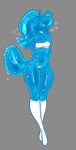 anthro anthrofied breasts clothing curvy_figure eyeless female footwear grey_background heart_symbol knee_highs knee_socks legwear panties shirt simple_background small_breasts small_waist smile socks solo tank_top topwear translucent translucent_body underwear water water_wiggler wet wide_hips pathesis animate_inanimate elemental_creature elemental_humanoid goo_creature goo_humanoid humanoid absurd_res hi_res