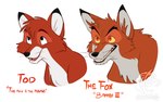 alternate_universe angry bambi_(film) canid canine design_sheet disney duo fox fur hi_res male mammal namygaga red_fox the_fox_and_the_hound tod_(tfath) true_fox