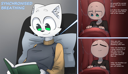 anthro bodily_fluids clothed clothing duo epiglottis extreme_size_difference female fur larger_female macro male male/female micro oral_vore simple_background size_difference text throat vore willing_prey k_o_tsitraeht tom_(zoeandtom) zoe_(zoeandtom) 2025 absurd_res comic digital_media_(artwork) english_text hi_res