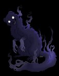 border claws feral fog male purple_body sinister_smile solo transparent_border white_eyes six_rabbits_(artist) gef_the_talking_mongoose elemental_spirit ghost herpestid mammal mongoose spirit alpha_channel signature