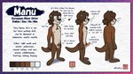 anthro black_nose body_hair brown_body brown_fur brown_hair chest_hair color_chart detailed_background erection eyewear foreskin fur genitals glasses hair hair_bun male navel nude penis solo tan_body tan_fur teeth_showing text whiskers fudatsu manu_(fudatsu) mammal mustelid otter absurd_res english_text hi_res model_sheet