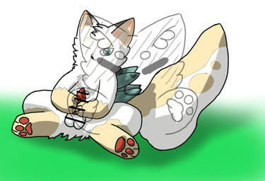 animal_genitalia animal_penis canine_genitalia canine_penis erection fur genitals grass grass_field green_eyes looking_at_viewer male masturbation paws penile penis plant sex simple_background sitting solo tail white_body white_fur yellow_body yellow_fur huoyanshenquan asian_mythology chinese_mythology east_asian_mythology fabulous_beasts fenz_(studio) mythology hua_jiao canid canine fox mammal mythological_creature shenghuang